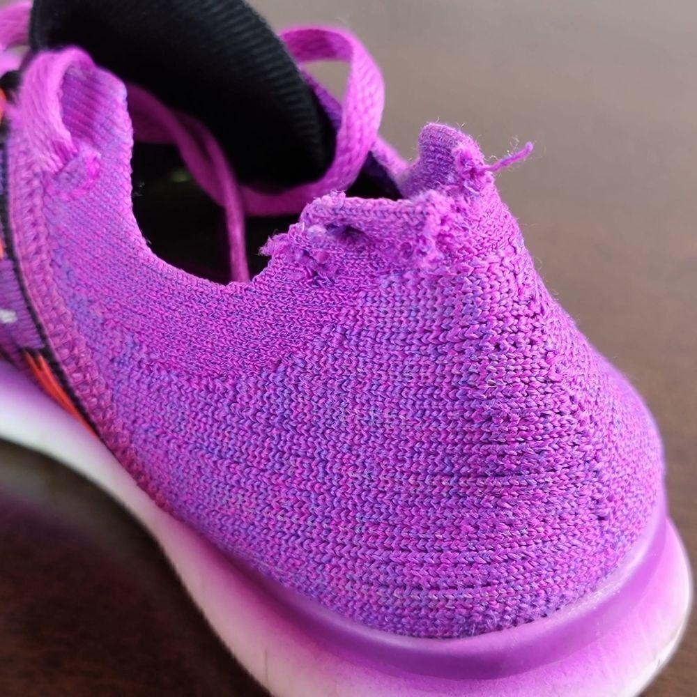 Nike Free RN Flyknit SE Premium Women's Running Shoes Size 6 Purple Black White - Picture 2 of 8